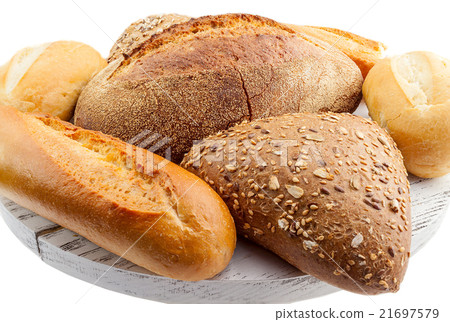 assorted breads isolated assorted breads isolated 21697579