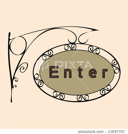 enter text on vintage street sign - Stock Illustration [21697707] - PIXTA