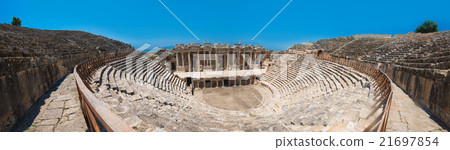 photo of ancient theatre in the city Hierapolis 21697854