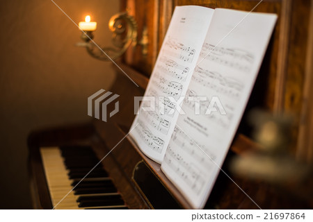 Old Piano with Notes 21697864