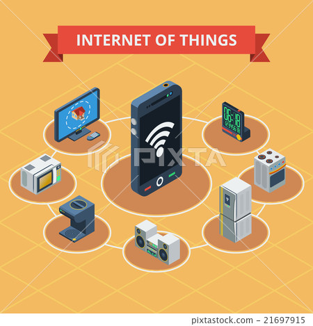 Internet Of Things Isometric - Stock Illustration [21697915] - PIXTA