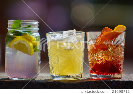 Negroni, Singapore Sling and fruit tea Negroni, Singapore Sling and fruit tea 21698711