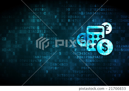 Business concept: Calculator on digital background 21700833