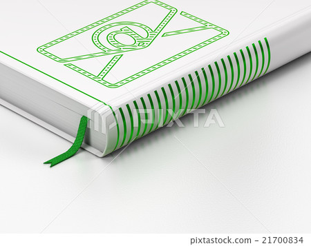 Business concept: closed book, Email on white 21700834