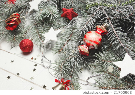 Christmas or New Year decoration background: fur Christmas or New Year decoration background: fur 21700968