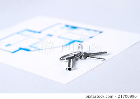 The house key. The plan of a flat behind The house key. The plan of a flat behind 21700990