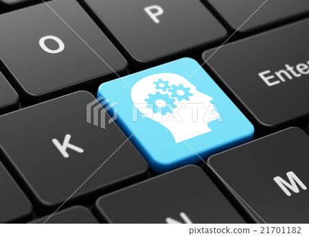 Education concept: Head With Gears on computer Education concept: Head With Gears on computer 21701182