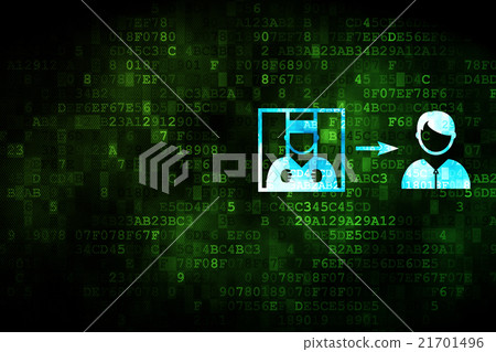 Law concept: Criminal Freed on digital background 21701496
