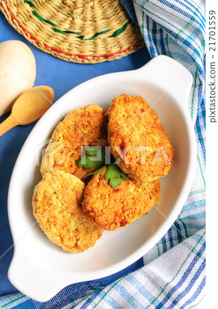 Vegetarian cutlets with spices, selective focus. 21701559