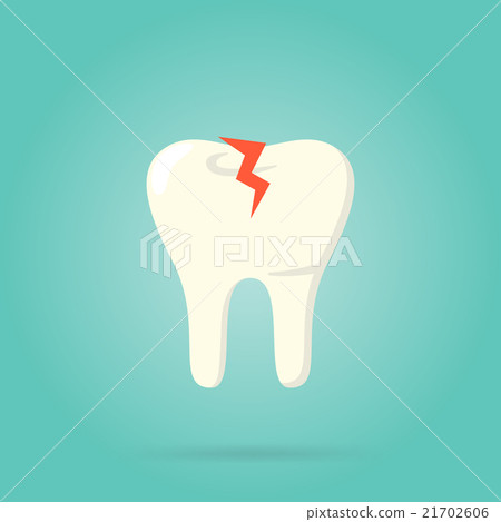 Stock Illustration: Tooth logo isolated, vector