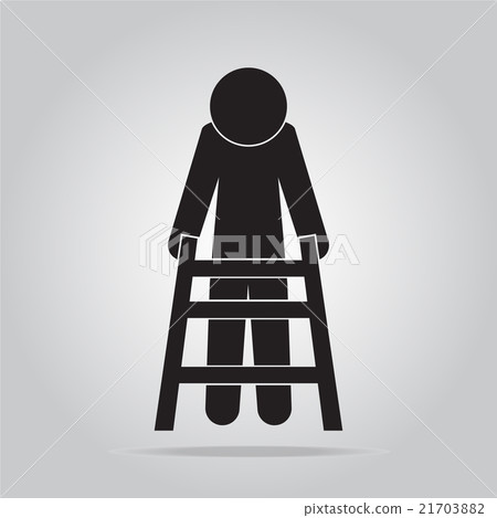 Elderly man and walker sign 21703882