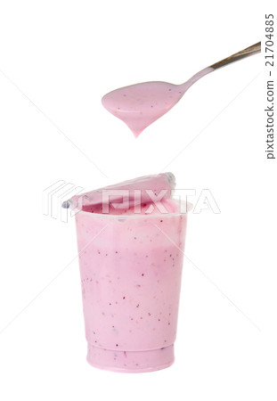 fruit yogurt isolated 21704885