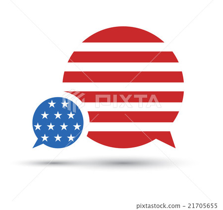 Two overlapping speech american flag style Two overlapping speech american flag style 21705655