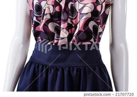Colorful pattern top on mannequin. 21707720