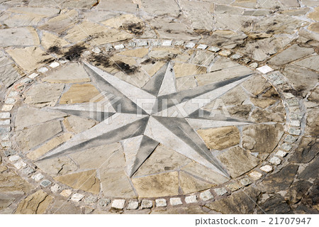 Pavement Stone with Compass Rose 21707947