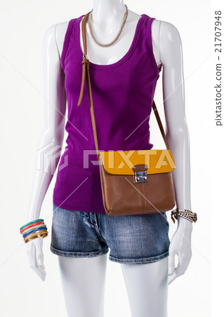Purple tank top and accessories. 21707948