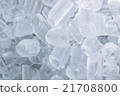 background with ice cubes isolated on white 21708800