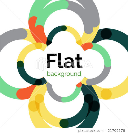 Colorful connected lines on white - abstract 21709276