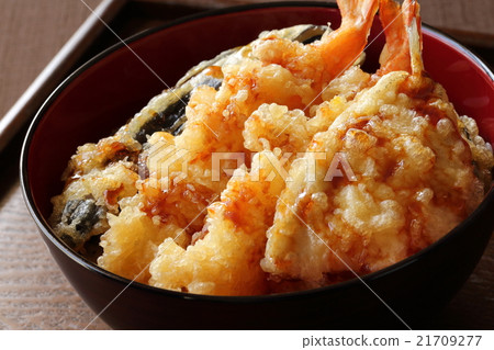 米飯和油炸魚碗 米飯和油炸魚碗 21709277