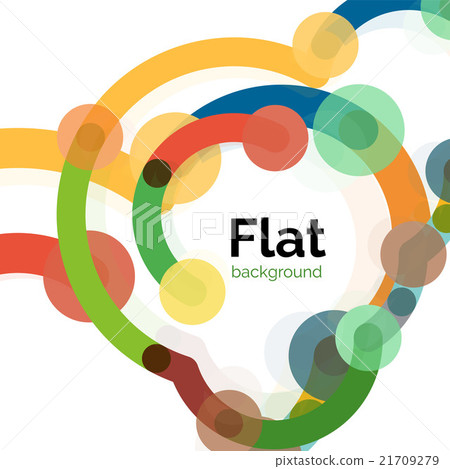 Colorful connected lines on white - abstract 21709279