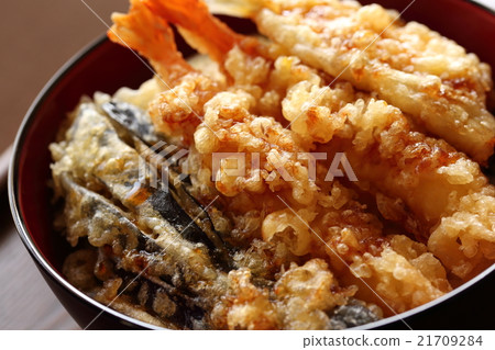 米飯和油炸魚碗 米飯和油炸魚碗 21709284