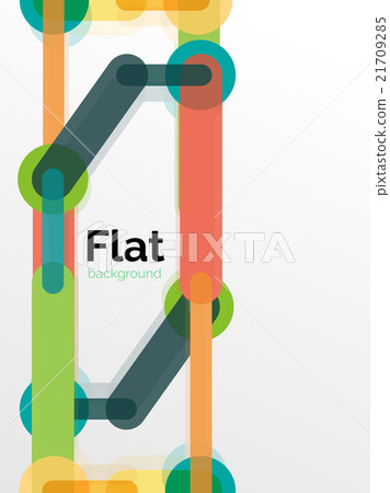 Colorful connected lines on white - abstract 21709285