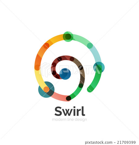 Vector swirl circle logo - Stock Illustration [21709399] - PIXTA