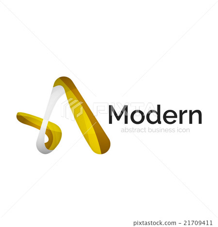 Wave ribbon logo, vector abstract shape Wave ribbon logo, vector abstract shape 21709411