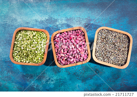 various bowls of beans and lentils various bowls of beans and lentils 21711727