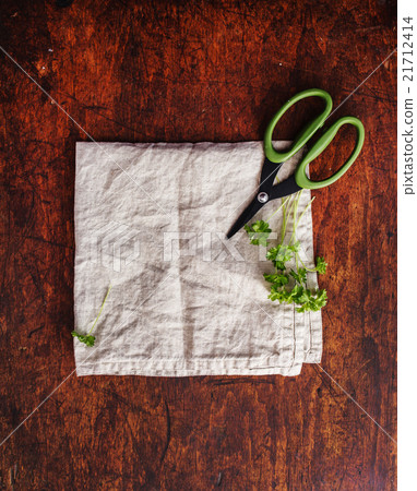 scissors on the towel scissors on the towel 21712414