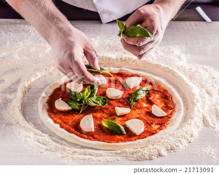 chef making pizza chef making pizza 21713091