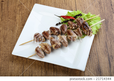 Chicken hearts skewer 21714344