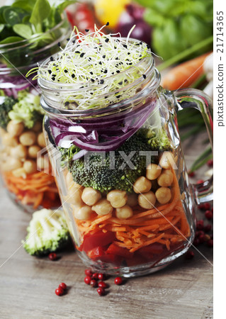 Healthy Homemade Mason Jar Salad 21714365
