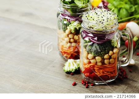 Healthy Homemade Mason Jar Salad 21714366