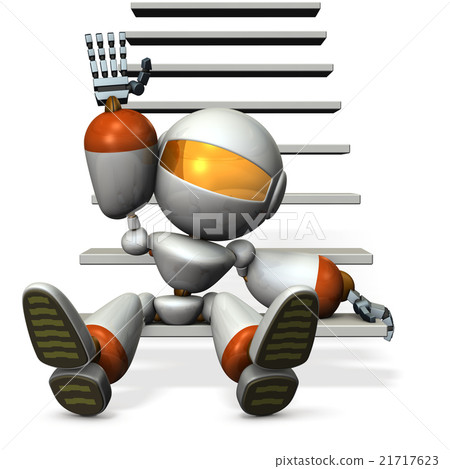 Cute robot to beckon Cute robot to beckon 21717623