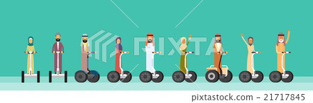 Arab People Group Arabic Man Woman Ride Electric 21717845
