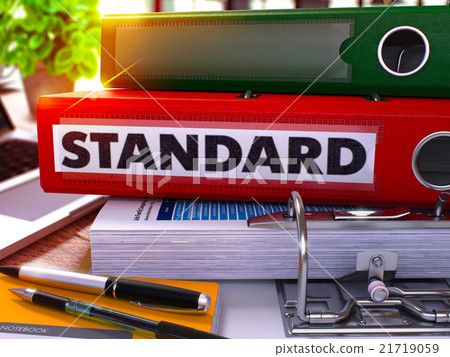 Standard on Red Office Folder. Toned Image. 21719059