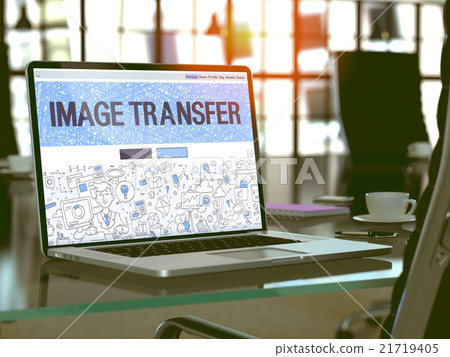 Image Transfer on Laptop in Modern Workplace 21719405