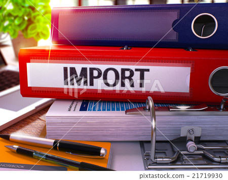 Red Ring Binder with Inscription Import. Red Ring Binder with Inscription Import. 21719930