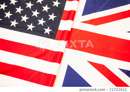 Flags of USA and United Kingdom. Two state flag 21722612