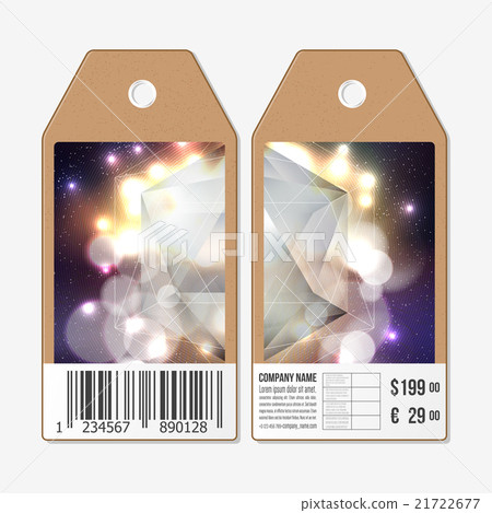 Vector tags design on both sides, cardboard sale 21722677