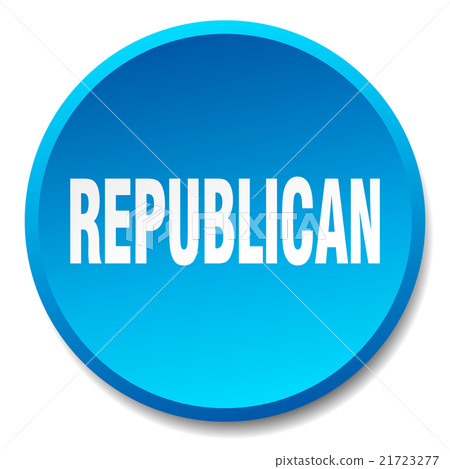 republican blue round flat isolated push button republican blue round flat isolated push button 21723277