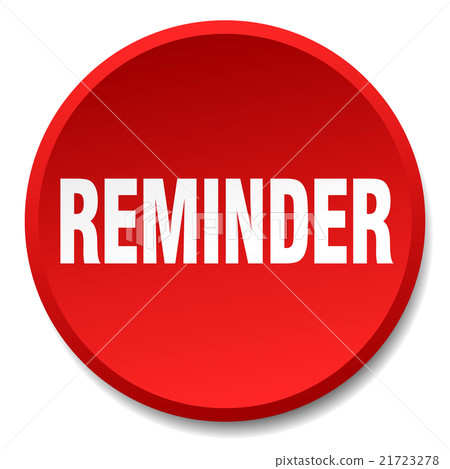 reminder red round flat isolated push button reminder red round flat isolated push button 21723278