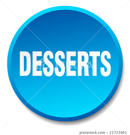 desserts blue round flat isolated push button - Stock Illustration ...