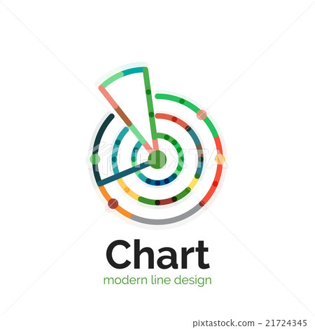 Thin line chart logo design. Graph icon modern - Stock Illustration ...