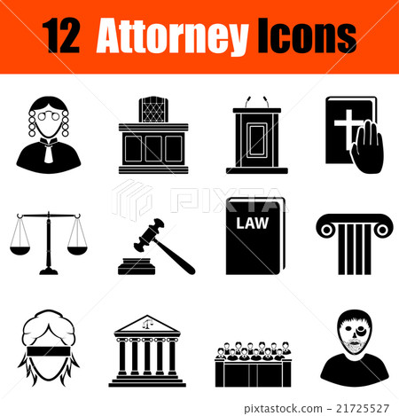 Set of attorney icons Set of attorney icons 21725527