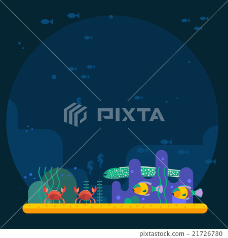 Underwater background coral garden with glossy Underwater background coral garden with glossy 21726780