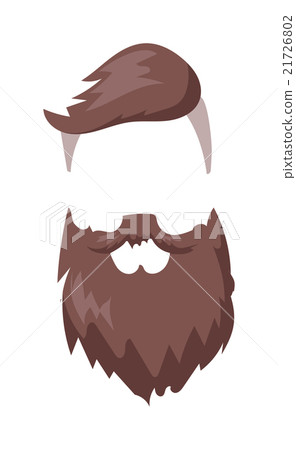 Hipster fashion men fashion hair and beard vector 21726802