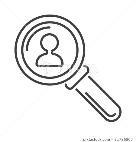 Magnifying glass flat loupe icon vector Magnifying glass flat loupe icon vector 21726803