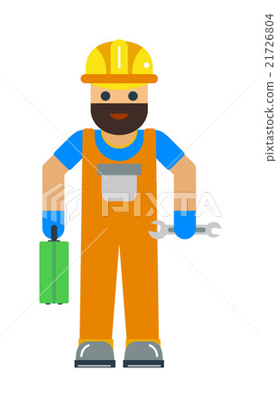 Cartoon worker character illustration. Cartoon worker character illustration. 21726804
